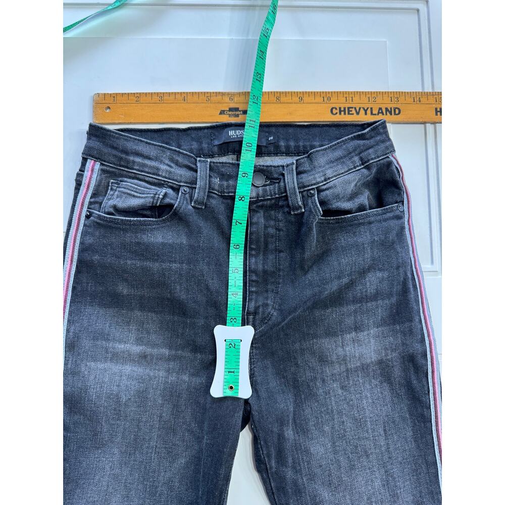 Hudson Barbara Super Skinny Side Stripe Jeans - Women's Size 26 Black, Stretch - Picture 7 of 7